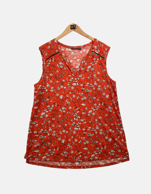 Orange floral big tank FM
